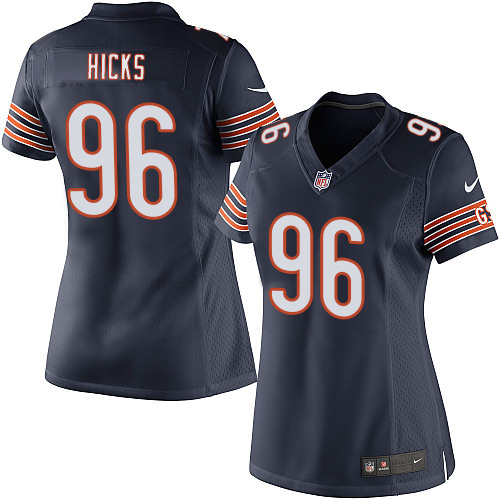 Women's Elite Akiem Hicks Nike Jersey Navy Blue Home - #96 NFL Chicago Bears